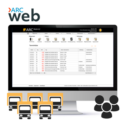 ARC WEB Professional 1 - ab 6 Fahrzeugen inkl. 3 User